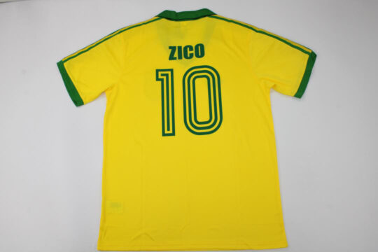 Zico Nameset - Brazil 1978 Home Short-Sleeve Jersey