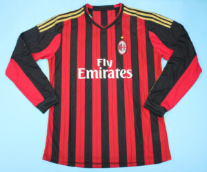 Shirt Front - AC Milan 2013-2014 Home Long-Sleeve Jersey