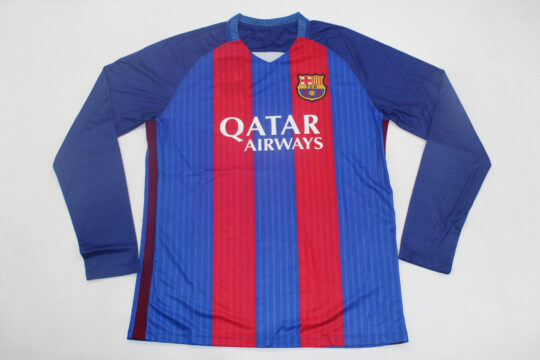 Shirt Front - Barcelona 2016-2017 Home Long-Sleeve Jersey