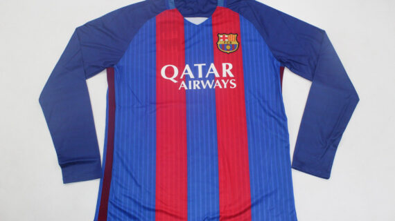 Shirt Front - Barcelona 2016-2017 Home Long-Sleeve Jersey