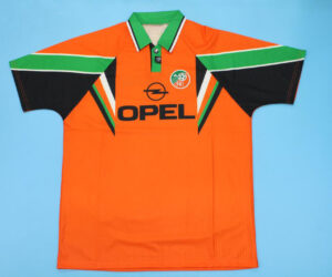 Shirt Front - Ireland 1997-1998 Away Orange Short-Sleeve Kit