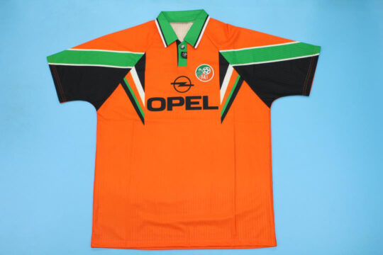 Shirt Front - Ireland 1997-1998 Away Orange Short-Sleeve Kit