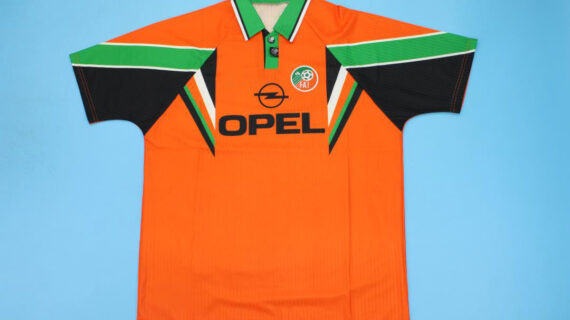 Shirt Front - Ireland 1997-1998 Away Orange Short-Sleeve Kit