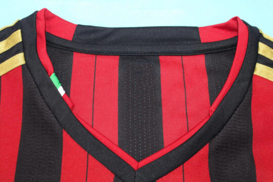 Shirt Collar Front - AC Milan 2013-2014 Home Long-Sleeve Jersey