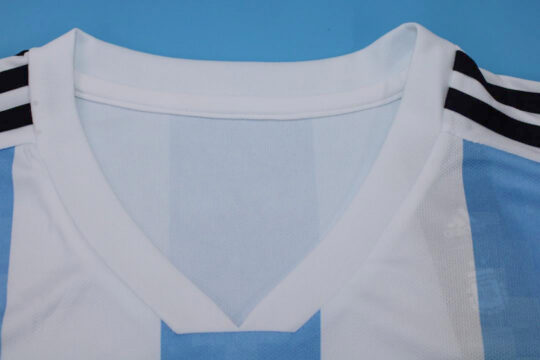 Shirt Collar Front - Argentina 2018 Home Short Sleeve Jersey