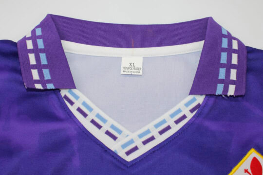 Shirt Collar Front -Fiorentina 1994-1995 Home Short-Sleeve Jersey