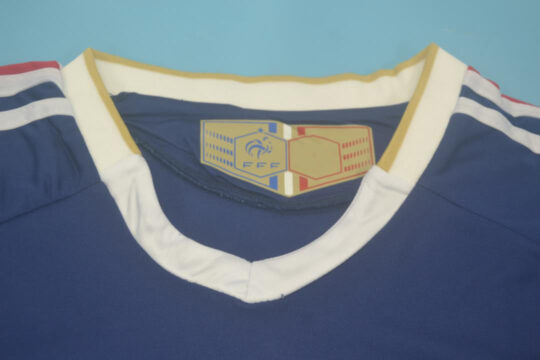 Shirt Collar Front - France 2009-2011 Home Short-Sleeve Jersey