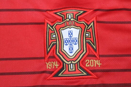 Portugal Emblem - Portugal 2014-2016 Home Short-Sleeve Jersey