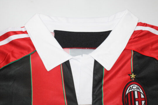 Shirt Collar Front - AC Milan 2012-2013 Home Short-Sleeve Jersey