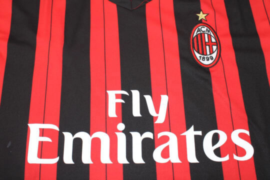 Shirt Front Closeup - AC Milan 2013-2014 Home Short-Sleeve Jersey