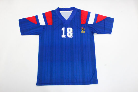 Cantona Nameset Front, France 1992-1993 Home Long-Sleeve Jersey