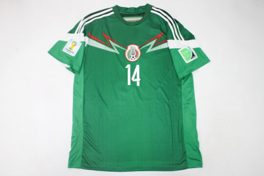 Chicharito Nameset Front - Mexico 2014 Home Short-Sleeve Jersey