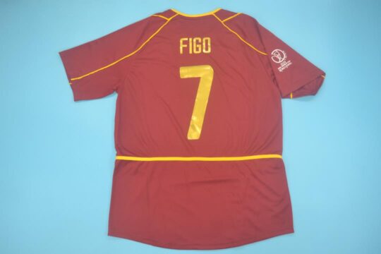 Figo Nameset - Portugal 2002-2004 Home Short-Sleeve Jersey