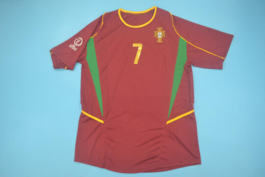 Figo Nameset Front - Portugal 2002-2004 Home Short-Sleeve Jersey