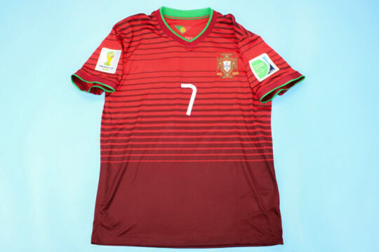 Front Ronaldo Nameset - Portugal 2014-2016 Home Short-Sleeve Jersey