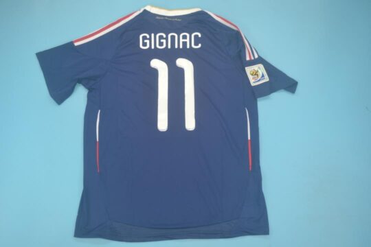 Gignac Nameset - France 2009-2011 Home Short-Sleeve Jersey