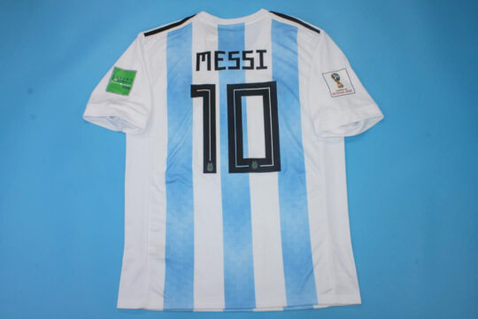 Messi Nameset - Argentina 2018 Home Short Sleeve Jersey