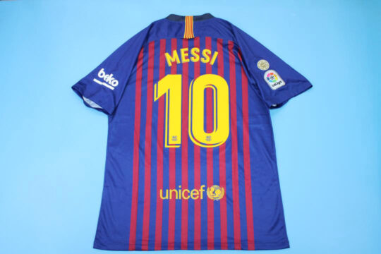 Messi Nameset - Barcelona 2017-2018 Home Short-Sleeve Jersey