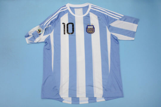 Messi Nameset Front - Argentina 2004-2005 Home Short-Sleeve Jersey