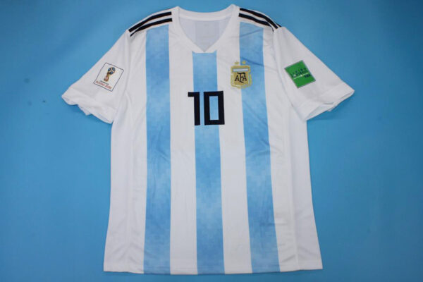Messi Nameset Front - Argentina 2018 Home Short Sleeve Jersey