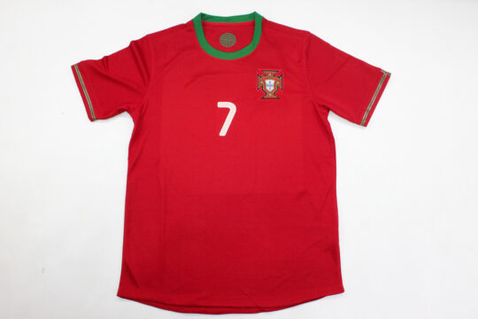 Ronaldo Nameset Front, Portugal 2012 Home Short-Sleeve Jersey