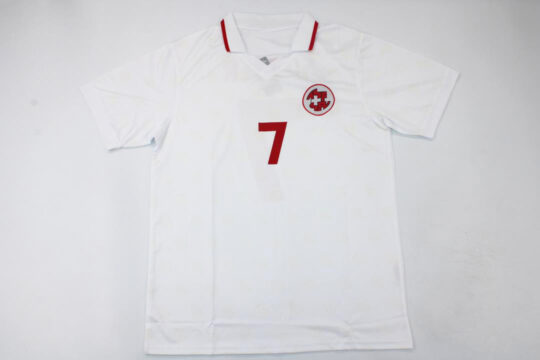 Sutter Nameset Front - Switzerland 1994 Away Short-Sleeve Jersey