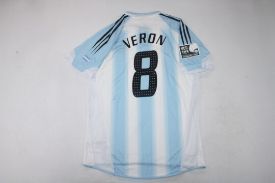 Veron Nameset - Argentina 2004-2005 Home Short-Sleeve Jersey