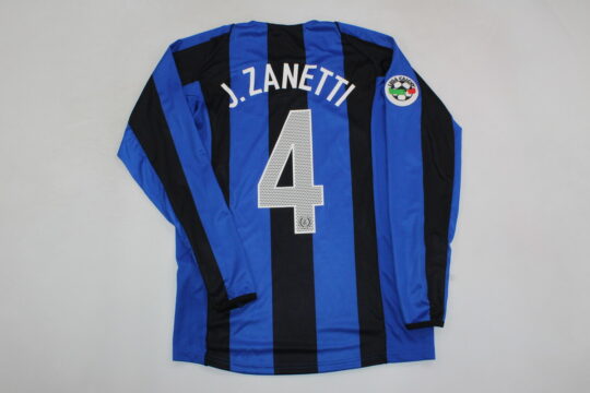Zanetti Nameset - Inter Milan 2004-2005 Home Long-Sleeve Jersey