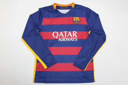 Shirt Front - Barcelona 2015-2016 Home Long-Sleeve Jersey