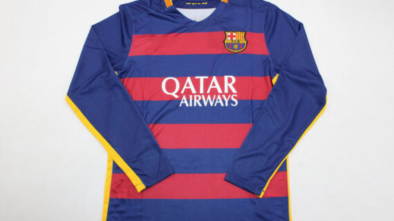 Shirt Front - Barcelona 2015-2016 Home Long-Sleeve Jersey