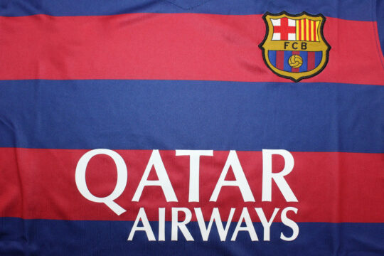 Shirt Front Closeup - Barcelona 2015-2016 Home Long-Sleeve Jersey