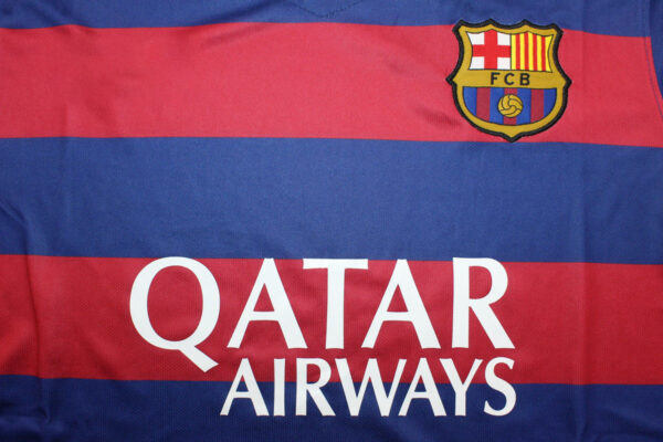 Shirt Front Closeup - Barcelona 2015-2016 Home Long-Sleeve Jersey