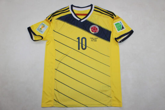 James Nameset Front - Colombia 2014 Home Short-Sleeve Jersey