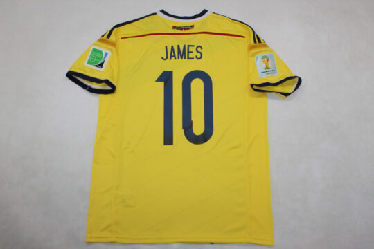 James Nameset - Colombia 2014 Home Short-Sleeve Jersey