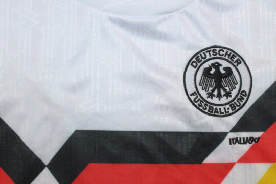 Shirt Front Closeup, Germany 1990 Home Long-Sleeve Kit